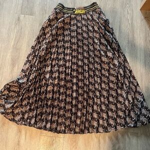 Fendi brown midi skirt